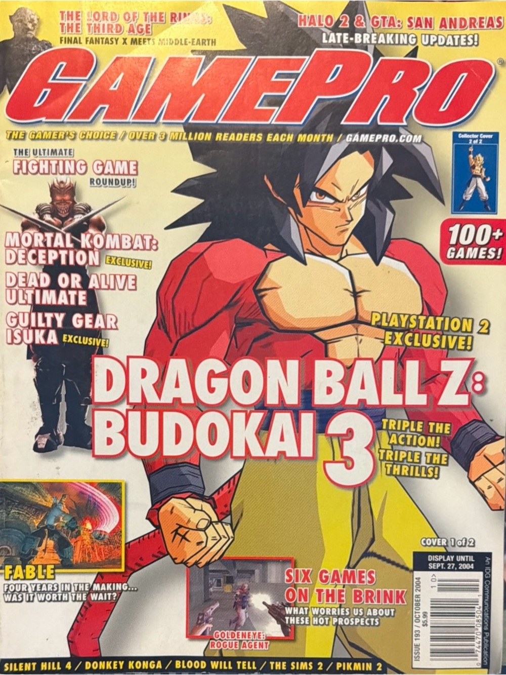 GamePro 193 October 2004 Magazine Dragon Ball Z Budokai 3